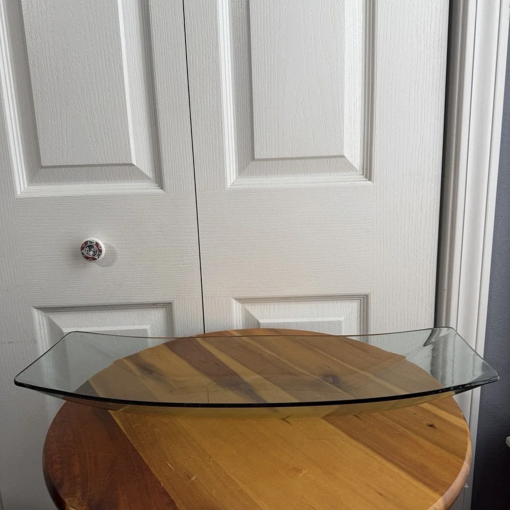 Clear Glass Centerpiece Decor Bowl Living Room Dining Room Multipurpose Preppy